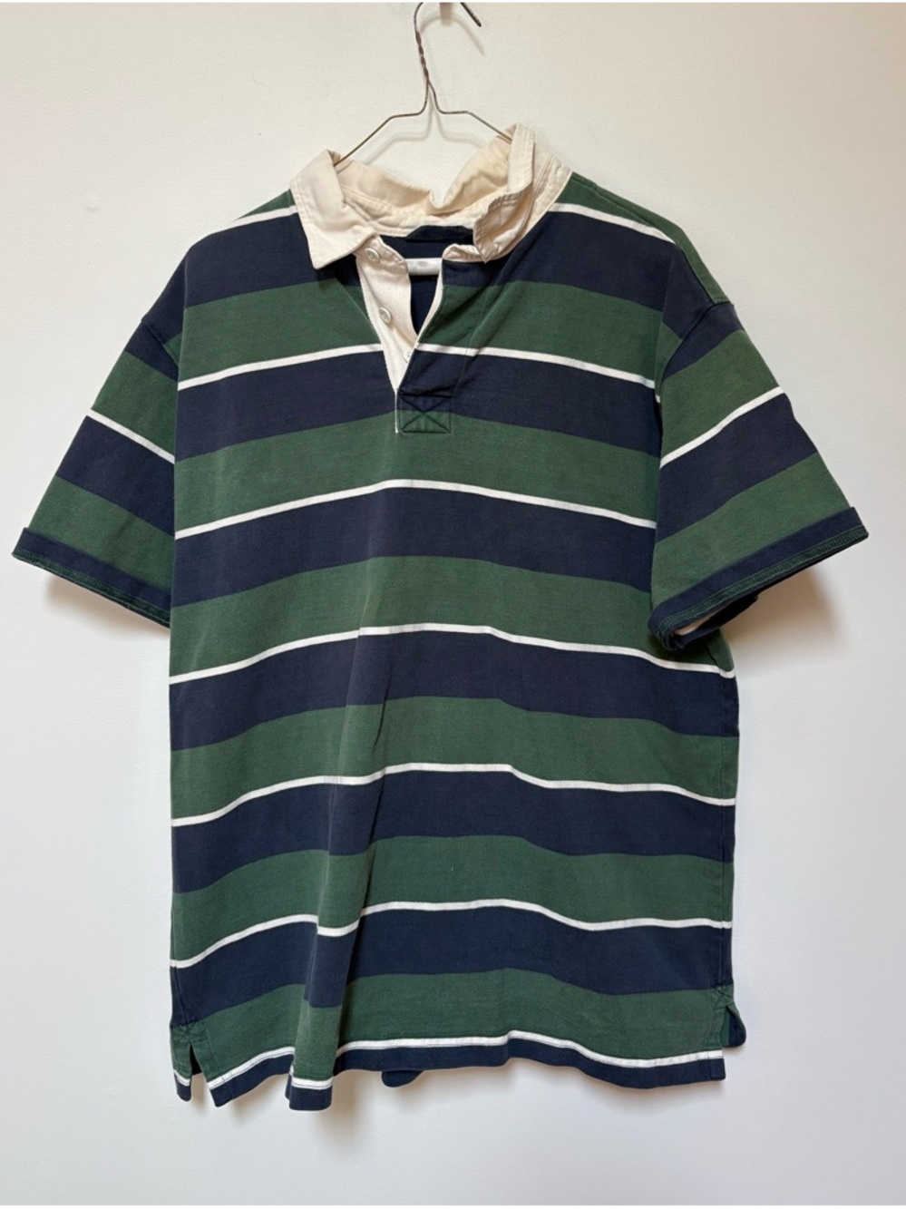 Vintage LL Bean Rugby Polo Shirt Size Large